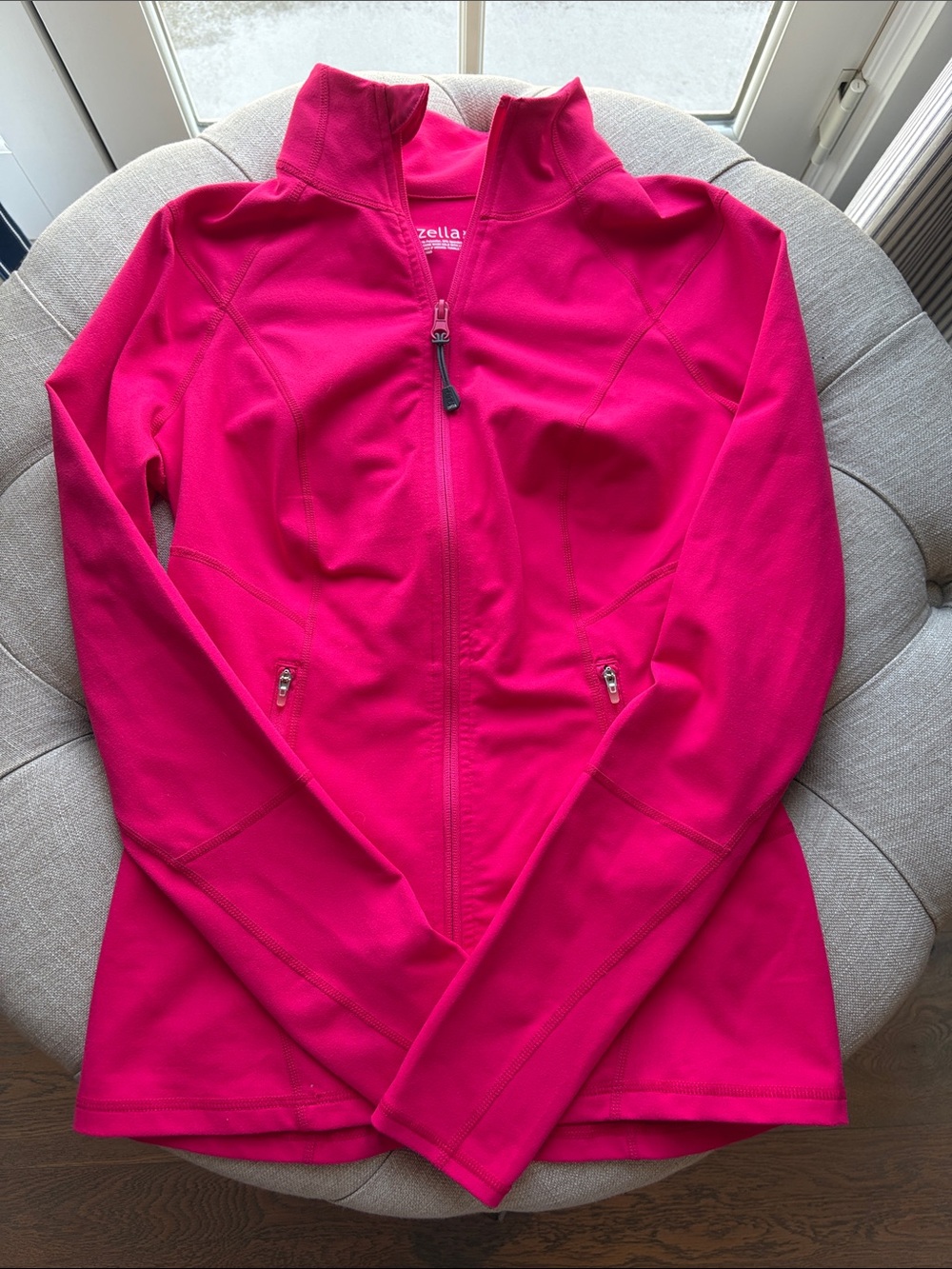 Zella Women's Bright Pink Full-Zip Active Jacket